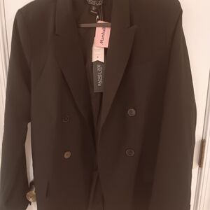 Rachel Zoe Black Double-Breasted Blazer